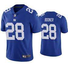 Men New York Giants #28 Devontae Booker Nike Royal Vapor Limited NFL Jersey